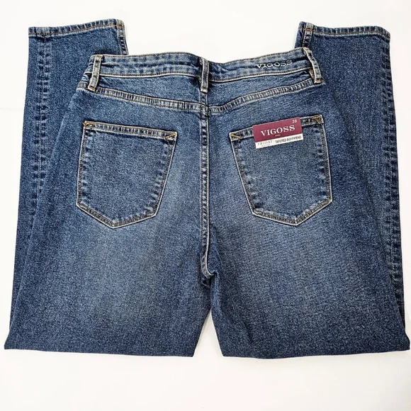Vigoss Friday Women's High Rise Tapered Boyfriend Medium Wash Jeans Size 26 NWT - Picture 5 of 15
